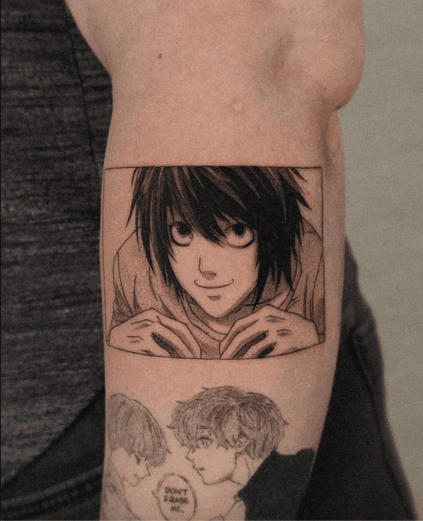 Death Note L Anime Tattoo