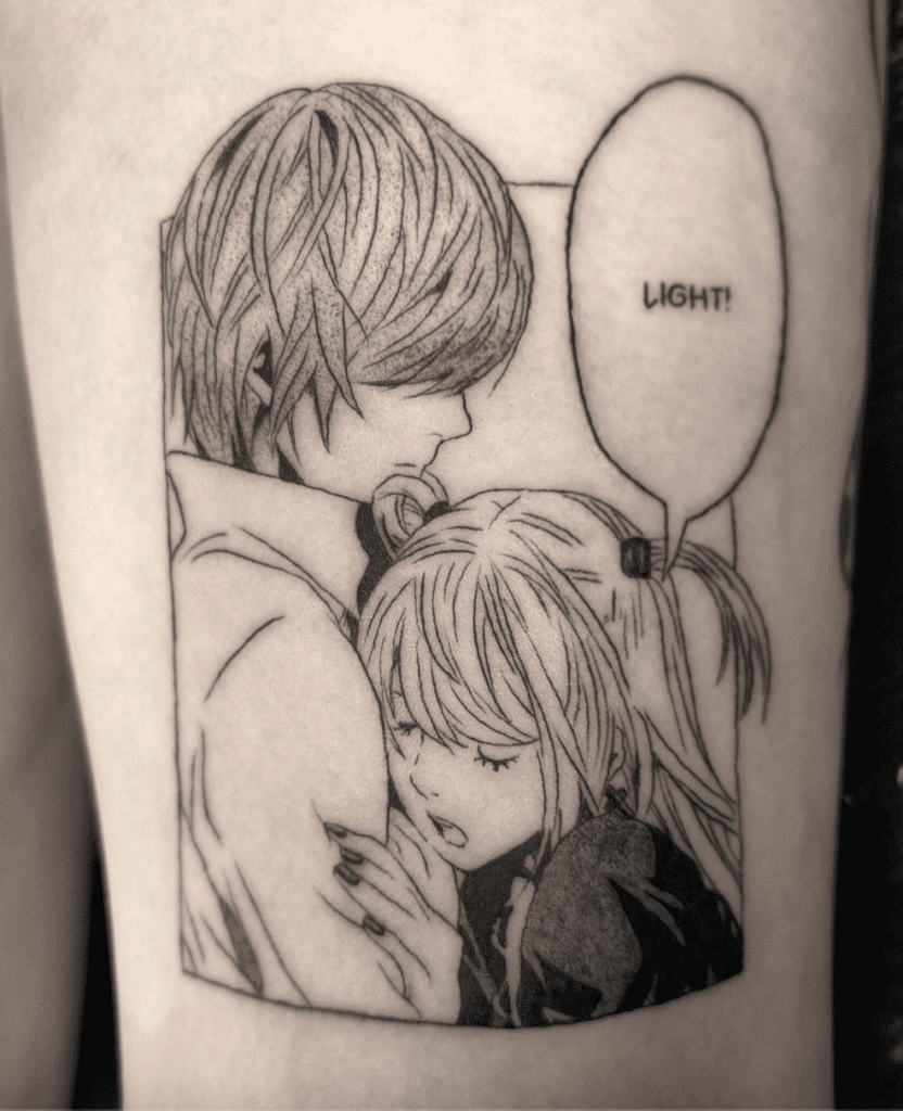 Death Note Light Anime Tattoo