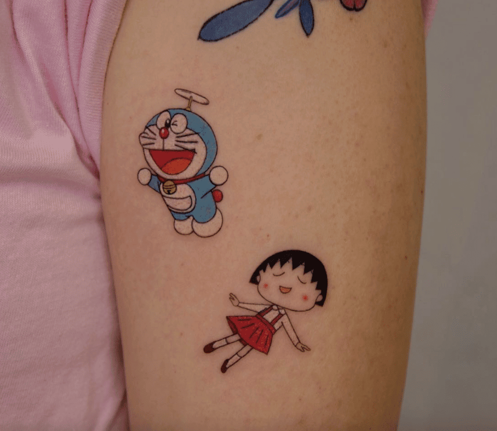 Doreamon Anime Tattoo