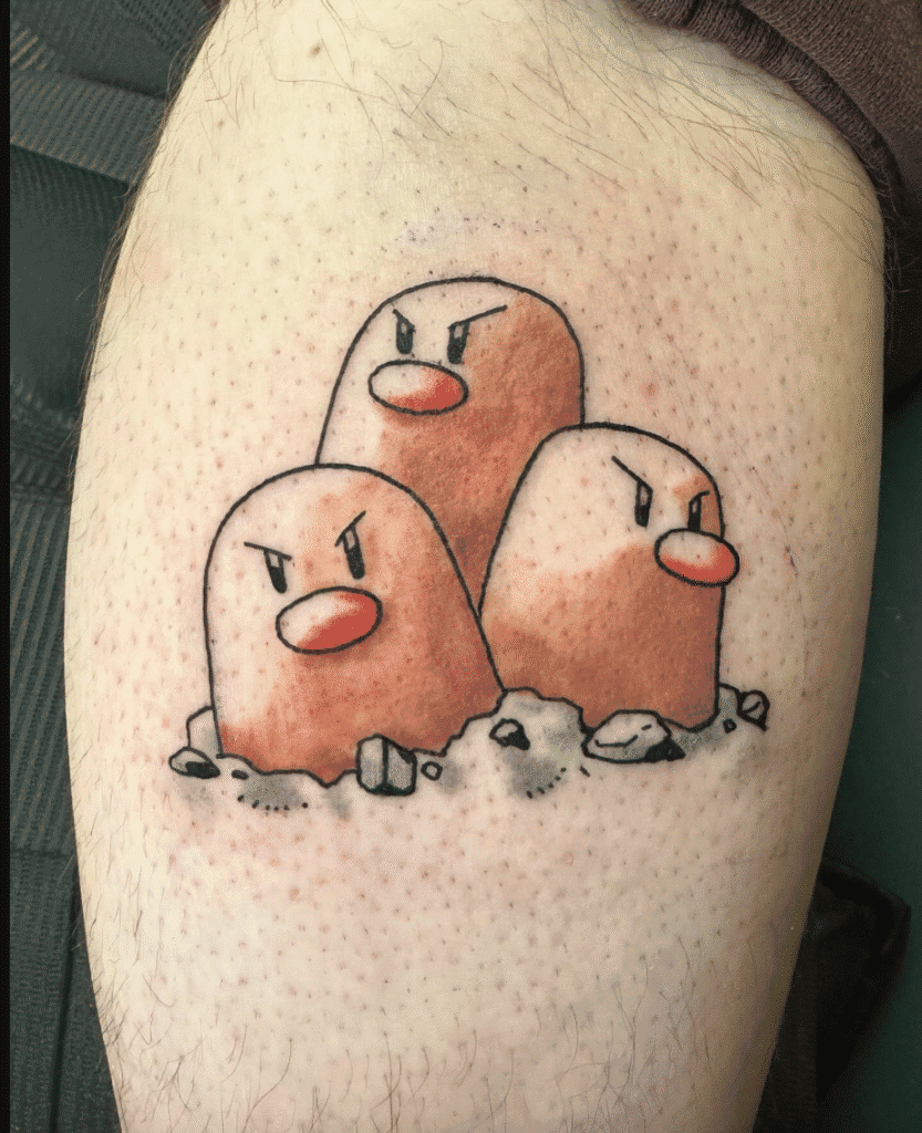 Dugtrio Johto Pokémon Tattoo