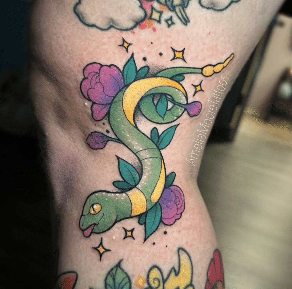 Ekans Shiny Kanto Pokémon Tattoo