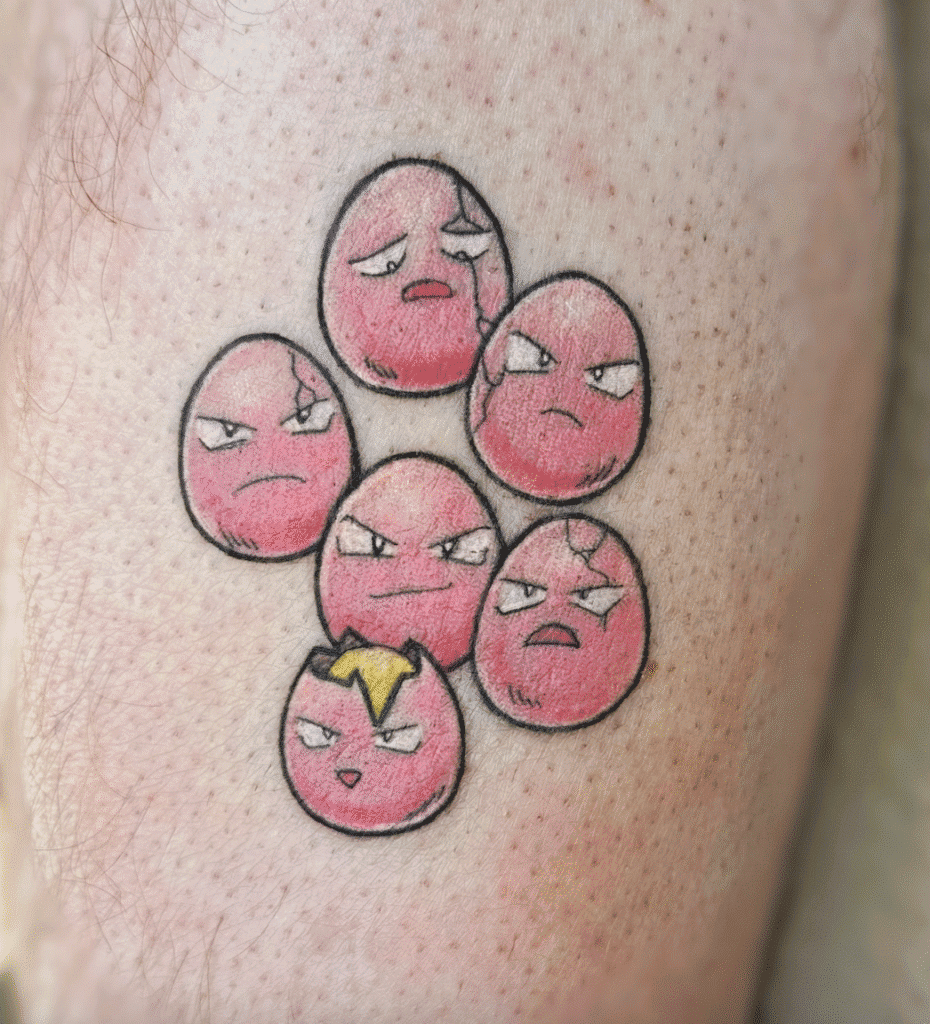Exeggcute Johto Pokémon Tattoo