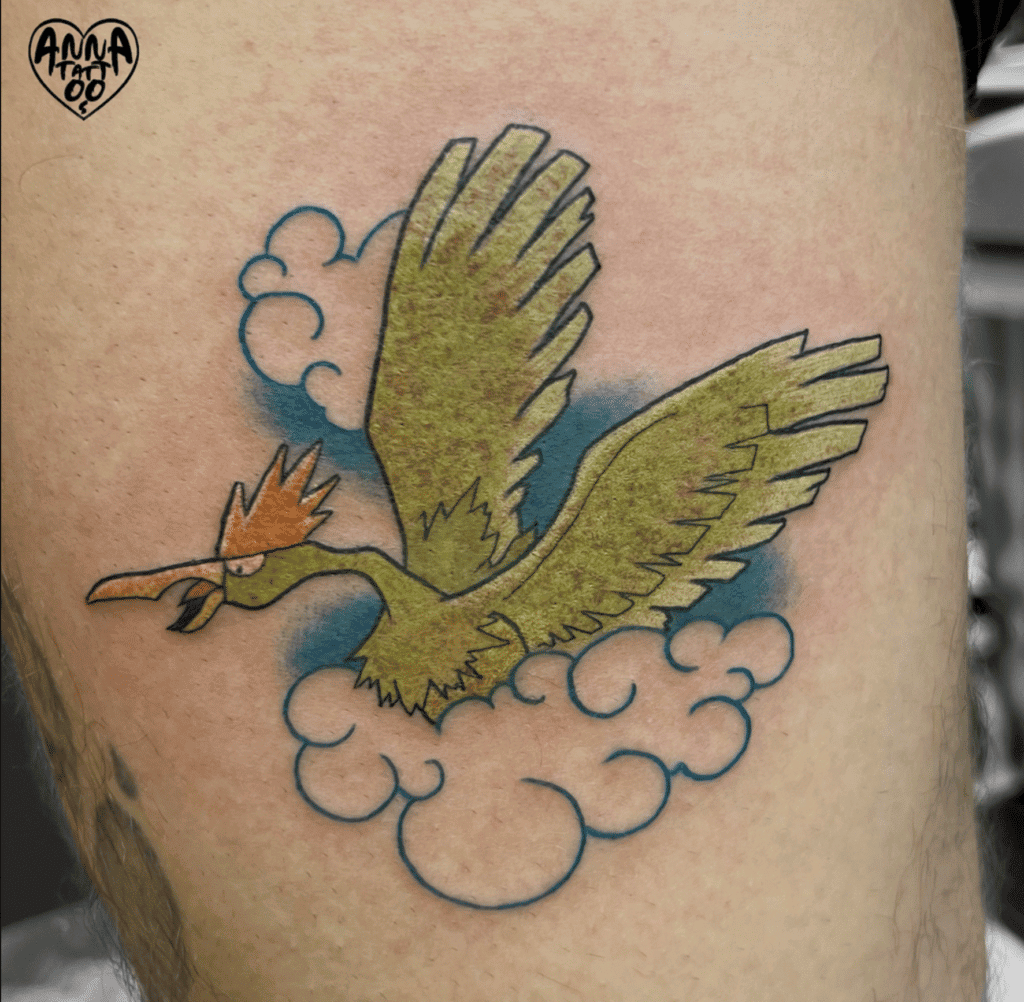 Fearow Shiny Kanto Pokémon Tattoo
