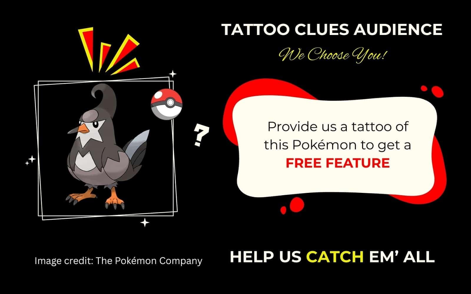 Finding Staravia Pokémon Tattoo