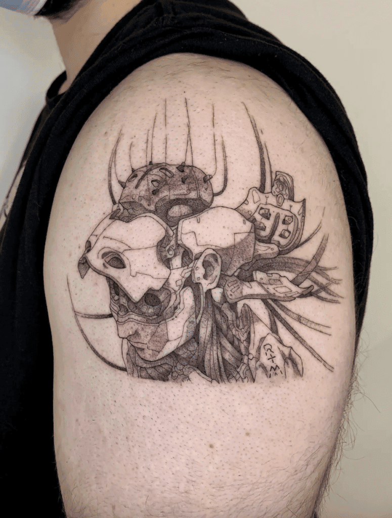 Ghost in the Shell Intro Anime Tattoo