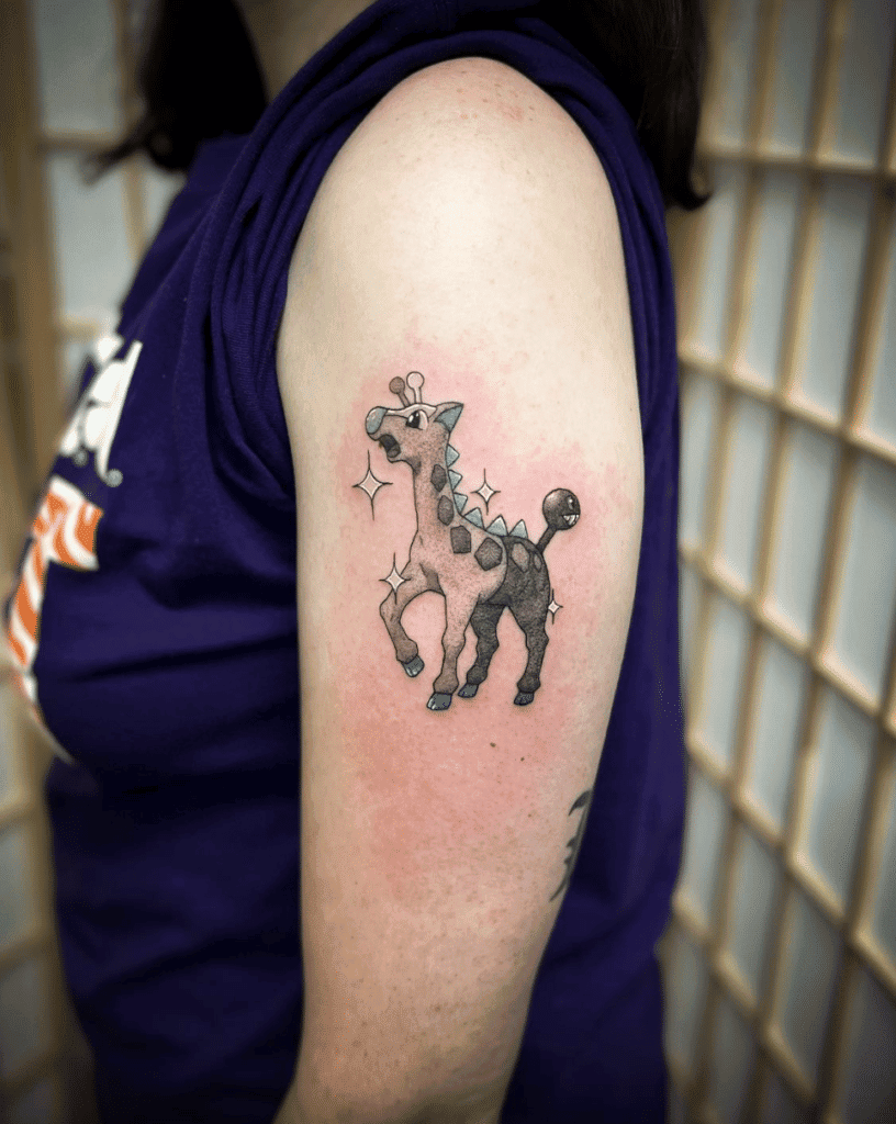 Girafarig Shiny Johto Pokémon Tattoo