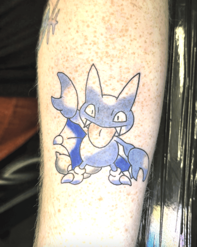 Gligar Classic Johto Pokémon Tattoo