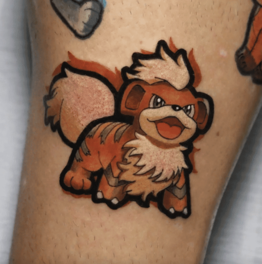 Growlithe Johto Pokémon Tattoo