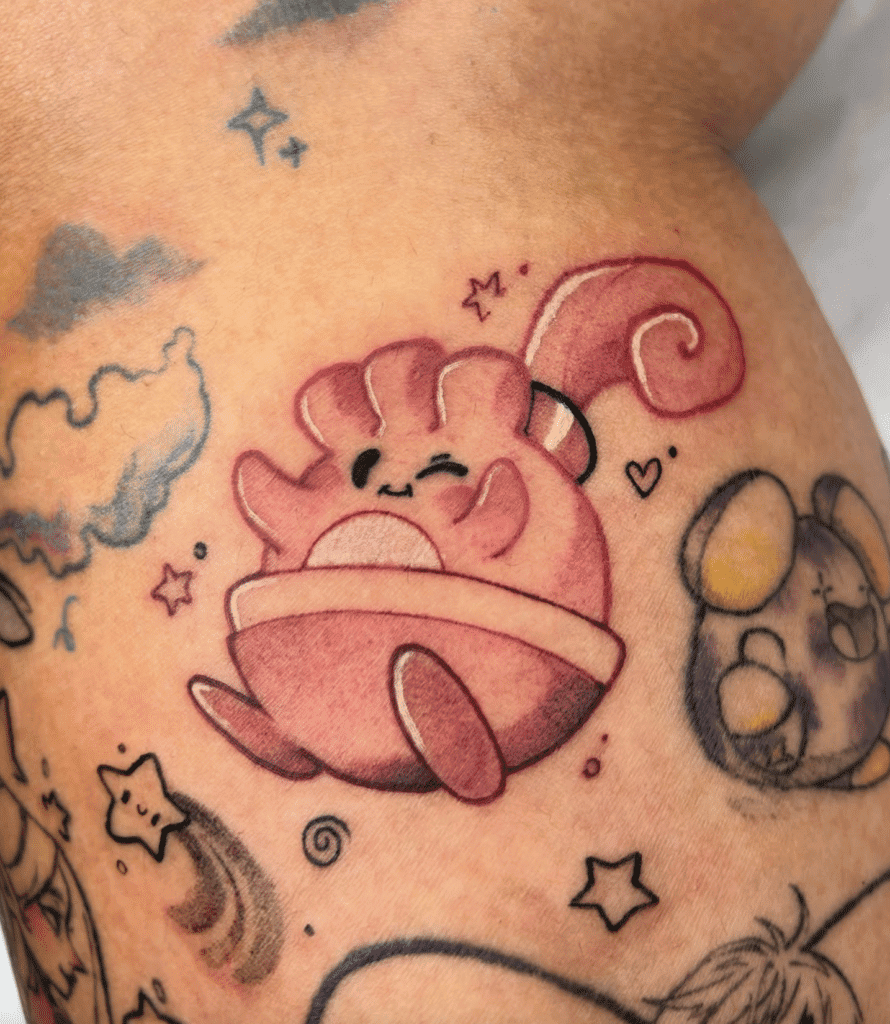 Happiny Wink Sinnoh Pokémon Tattoo