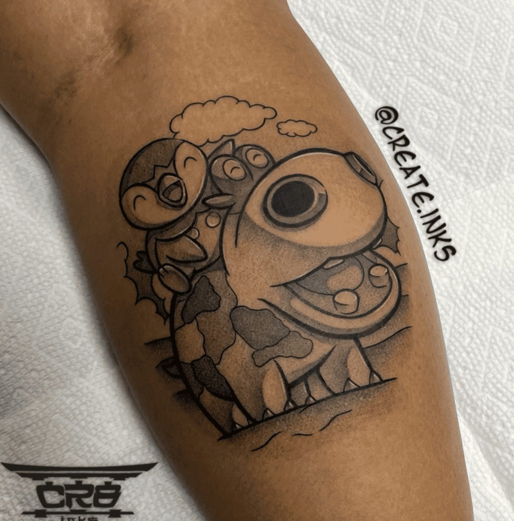 Hippopotas Sinnoh Pokémon Tattoo