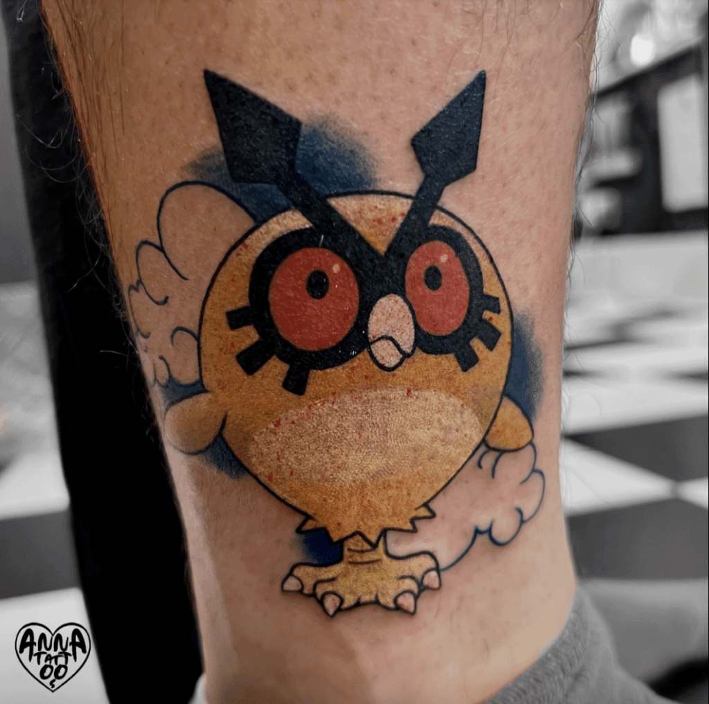 Hoothoot Johto Pokémon Tattoo