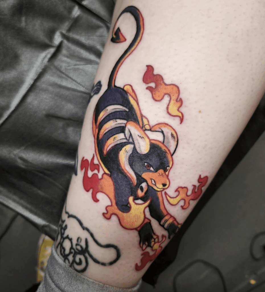 Houndoom Johto Pokémon Tattoo