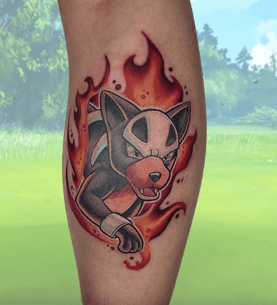 Houndour Johto Pokémon Tattoo