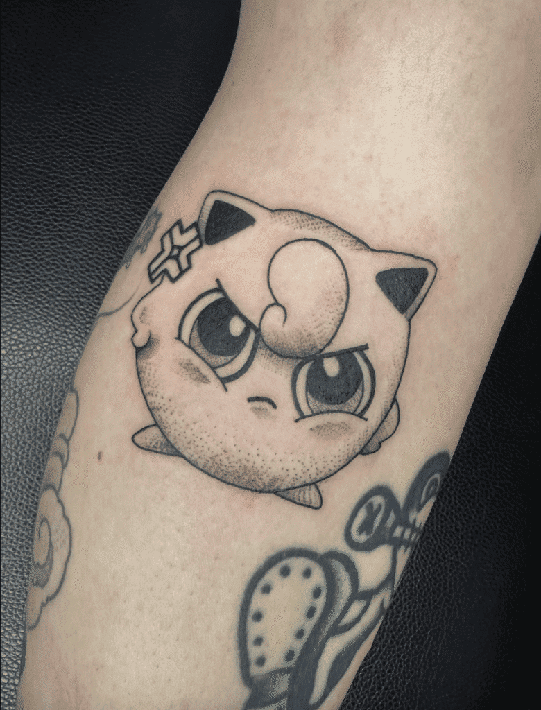 Jigglypuff Angry Johto Pokémon Tattoo
