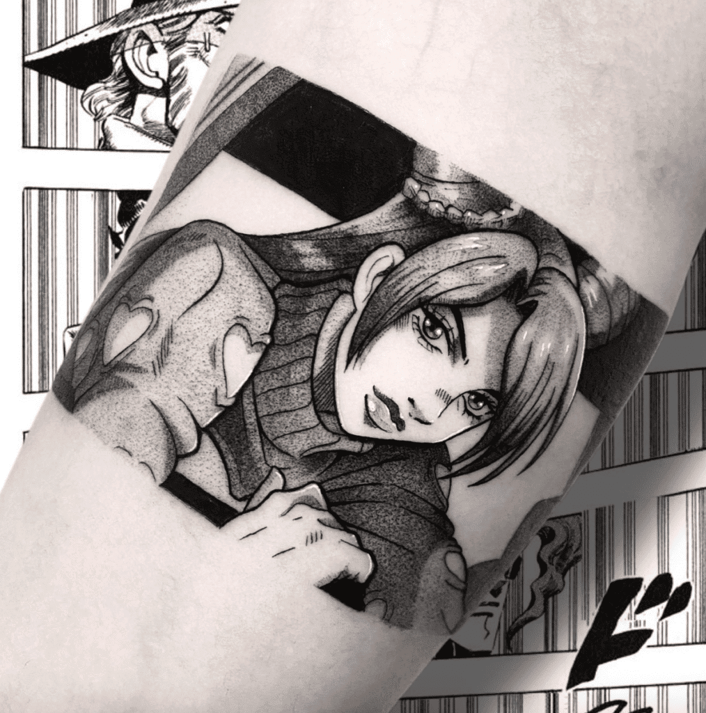 Jojo’s Bizarre Joleyne Adventure Anime Tattoo