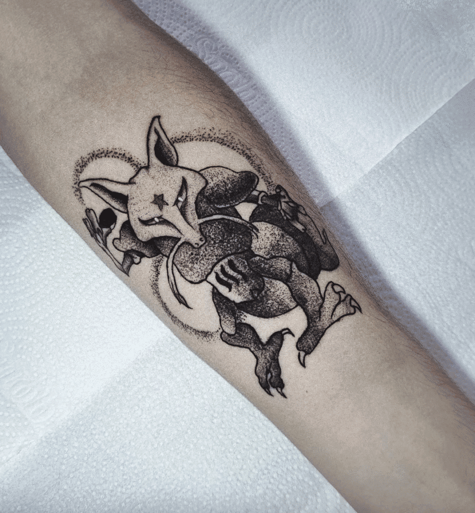 Kadabra Black Johto Pokémon Tattoo