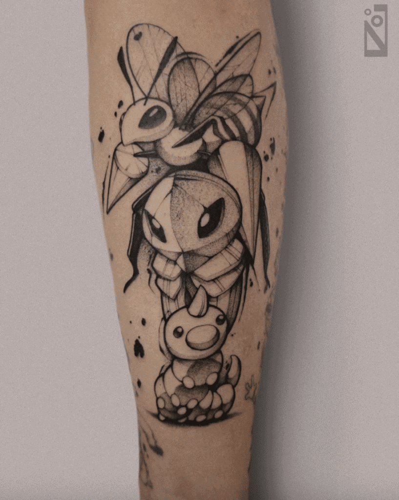 Kakuna Tree Johto Pokémon Tattoo