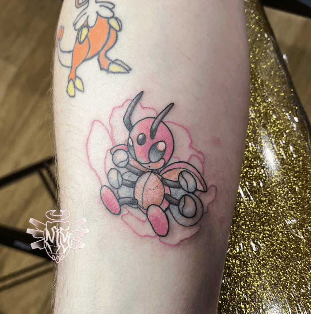 Ledian Fly Johto Pokémon Tattoo