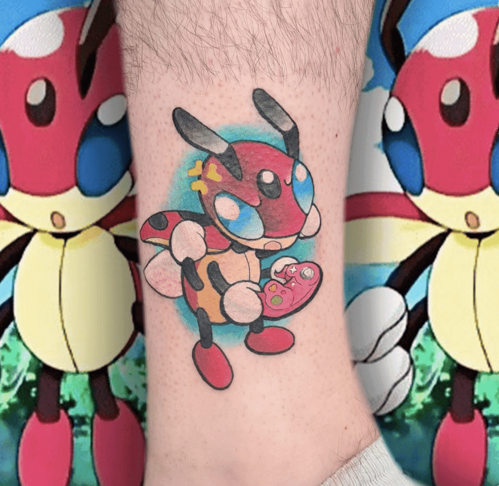 Ledian Gaming Johto Pokémon Tattoo
