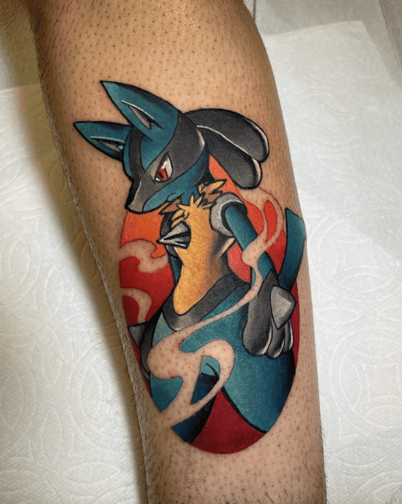 Lucario Mist Sinnoh Pokémon Tattoo