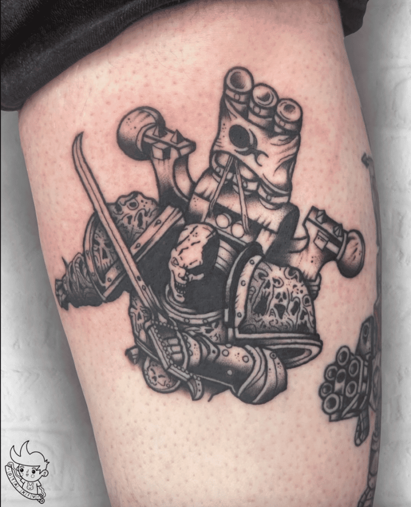 Lucius the Eternal Warhammer 40k Tattoo