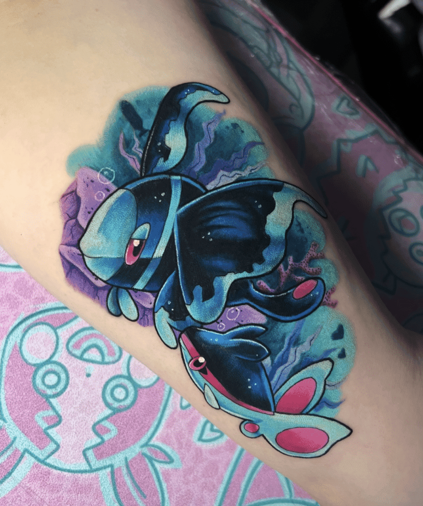Lumineon Sinnoh Pokémon Tattoo