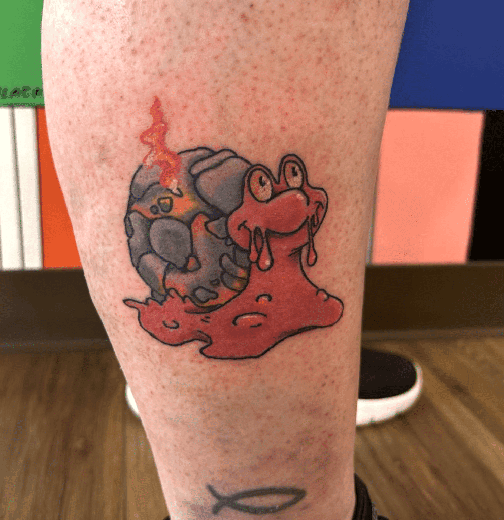 Magcargo Happy Johto Pokémon Tattoo