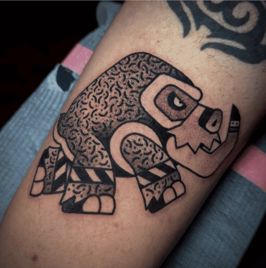 Mamoswine Mexico Sinnoh Pokémon Tattoo