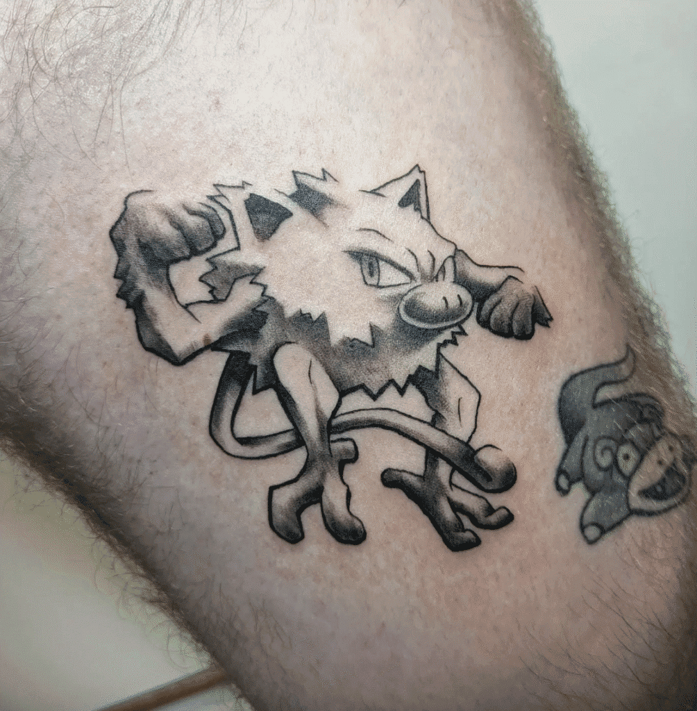 Mankey Johto Pokémon Tattoo