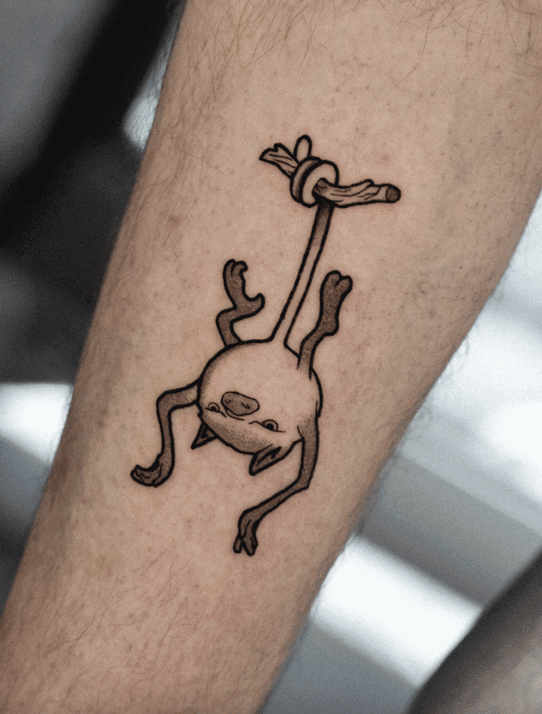 Mankey Swinging Johto Pokémon Tattoo