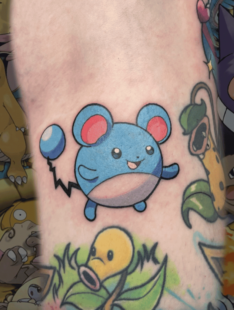 Marill Johto Pokémon Tattoo