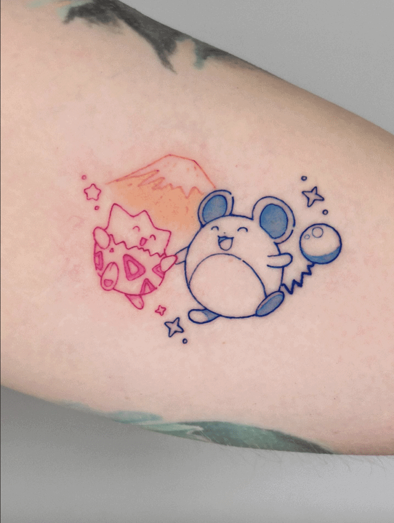 Marill Togepi Johto Pokémon Tattoo