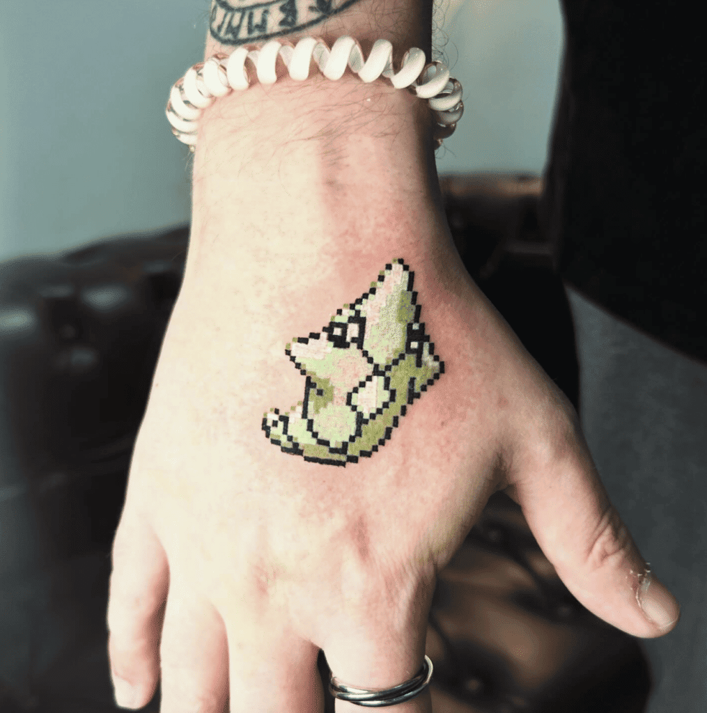 Metapod Sprite Kanto Pokémon Tattoo
