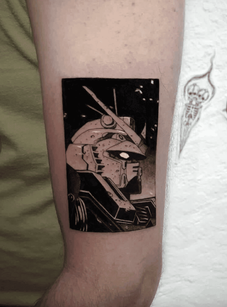 Mobile Suit Gundam Frame Anime Tattoo