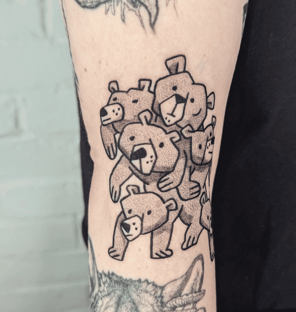 Multi-Bear Gravity Falls Tattoo