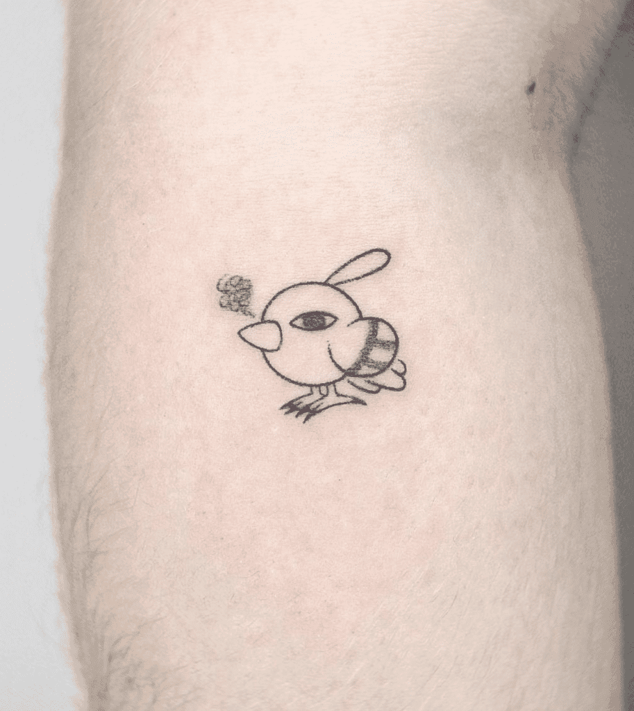 Natu Sketch Johto Pokémon Tattoo