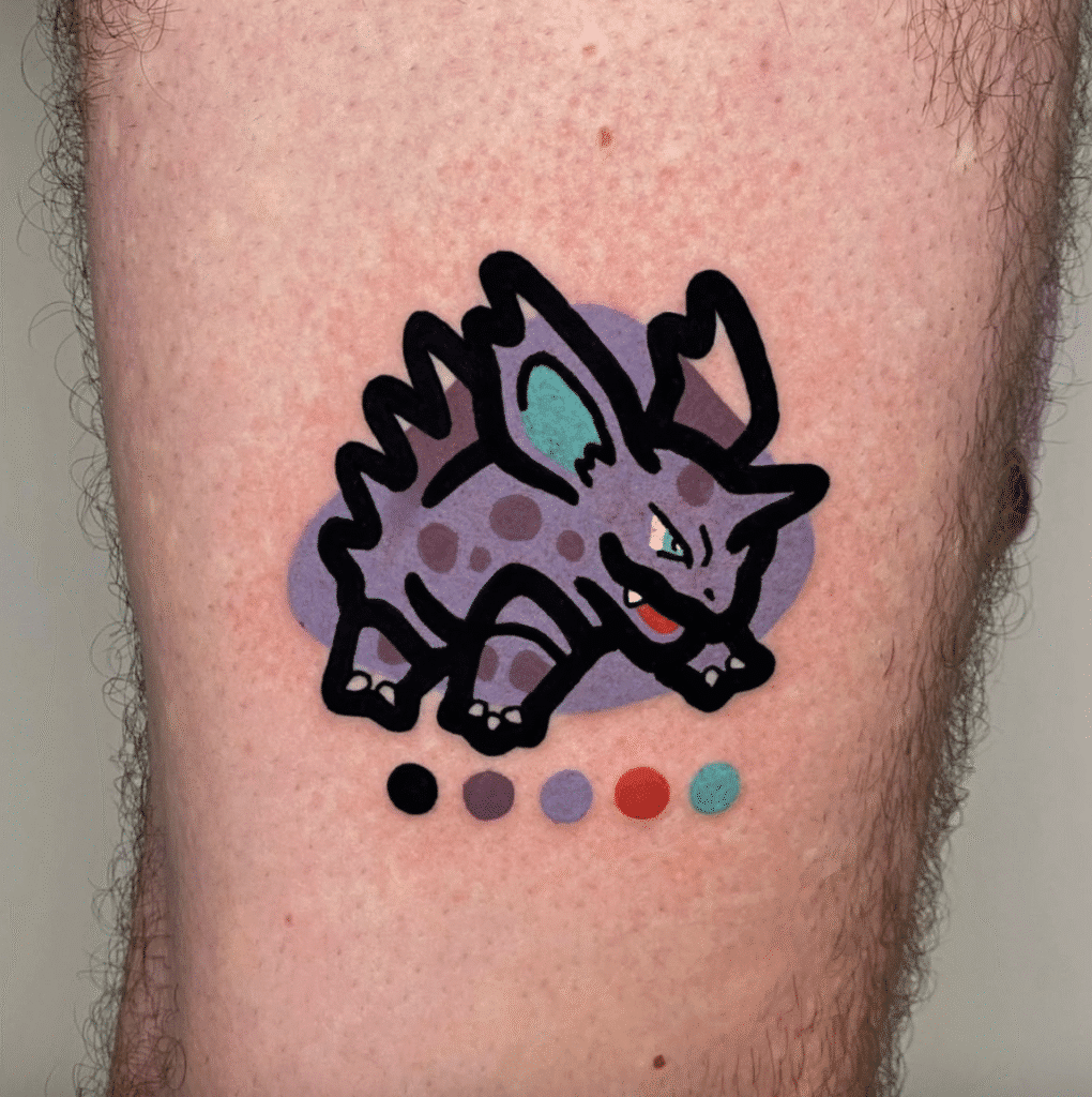 Nidorino Johto Pokémon Tattoo