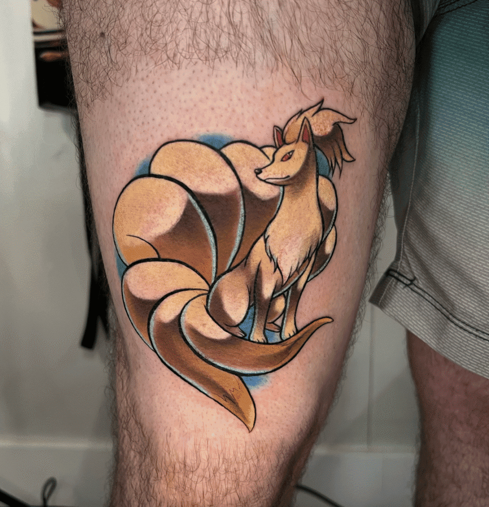Ninetales Classic Johto Pokémon Tattoo