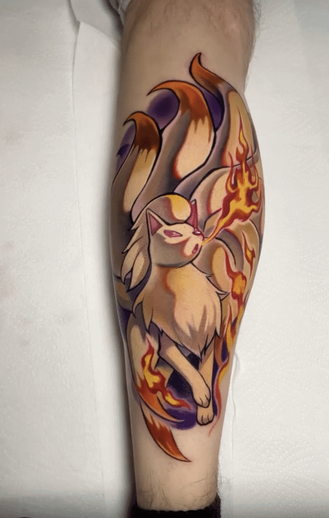 Ninetales Johto Pokémon Tattoo