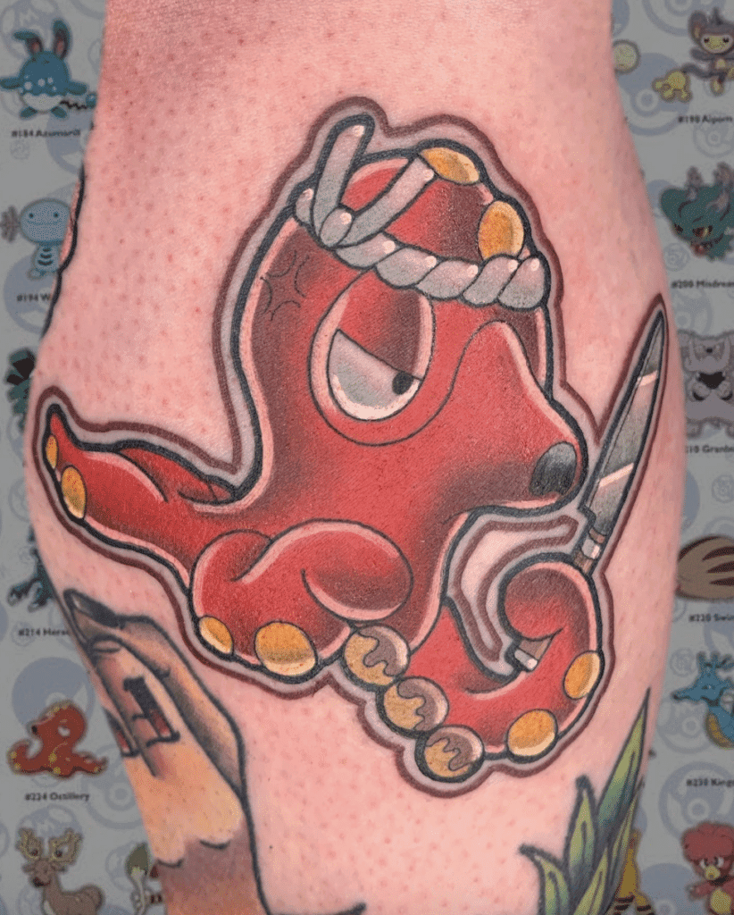 Octillery Japanese Johto Pokémon Tattoo