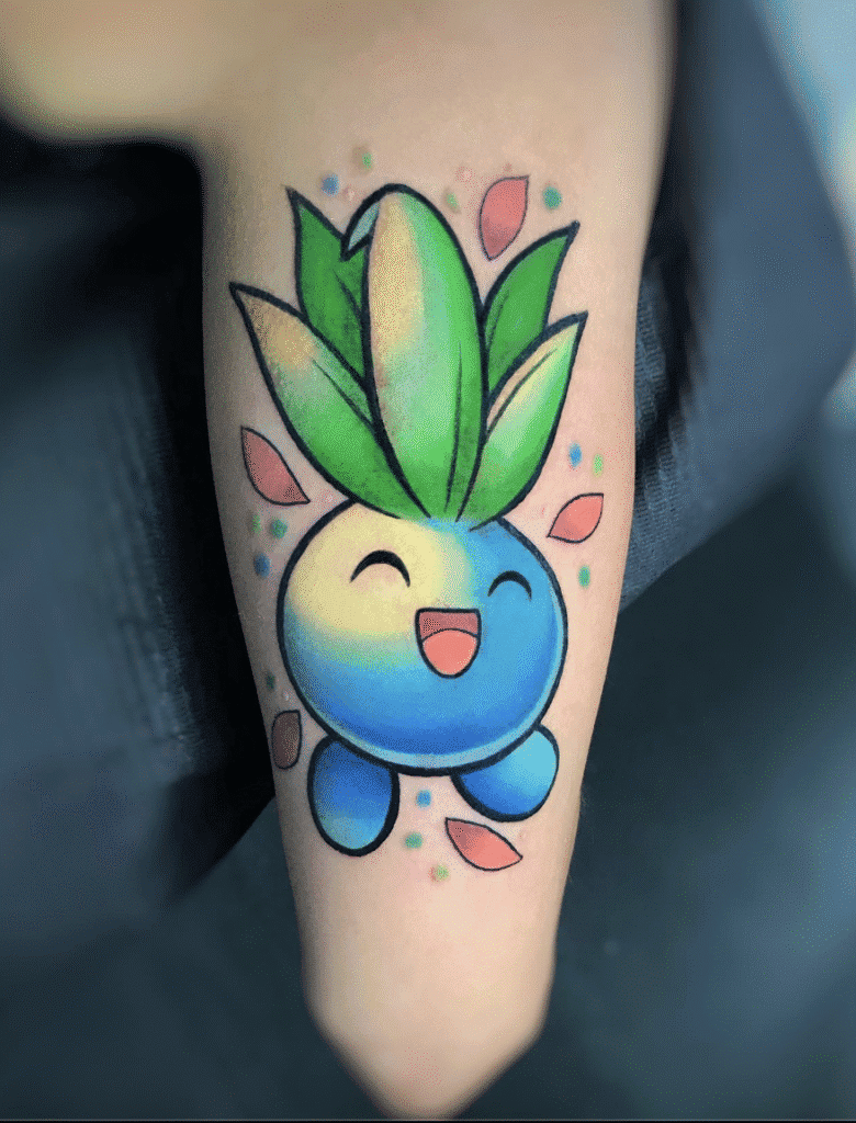 Oddish Johto Pokémon Tattoo