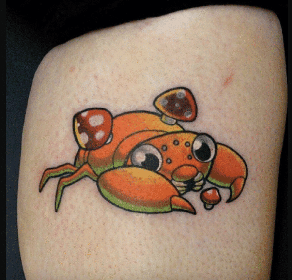 Paras Playful Johto Pokémon Tattoo