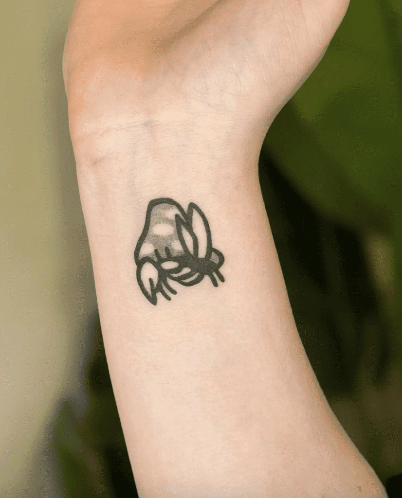 Parasect Small Johto Pokémon Tattoo