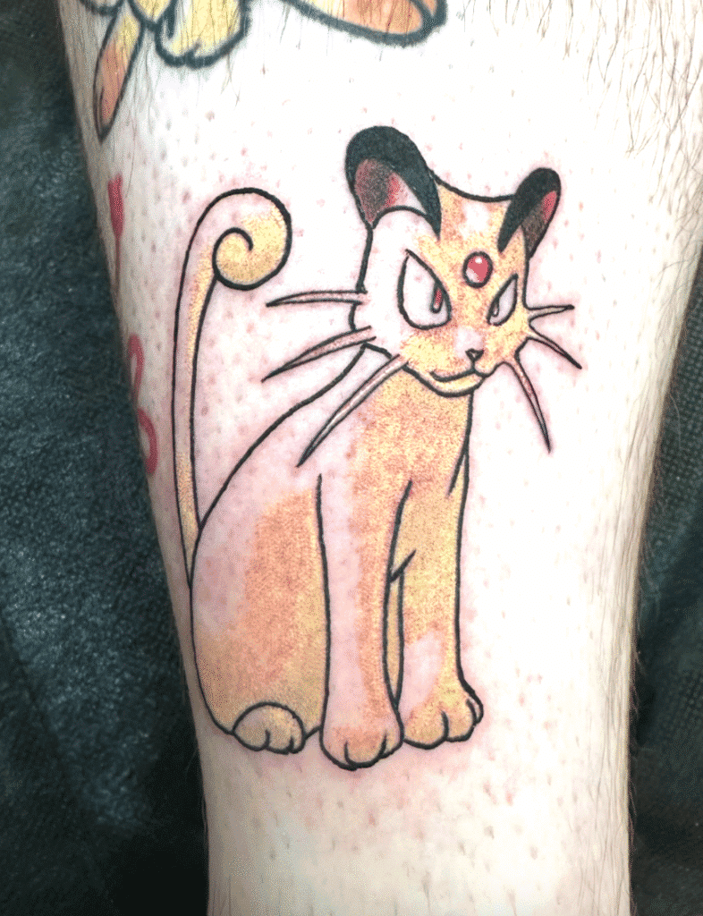 Persian Johto Pokémon Tattoo