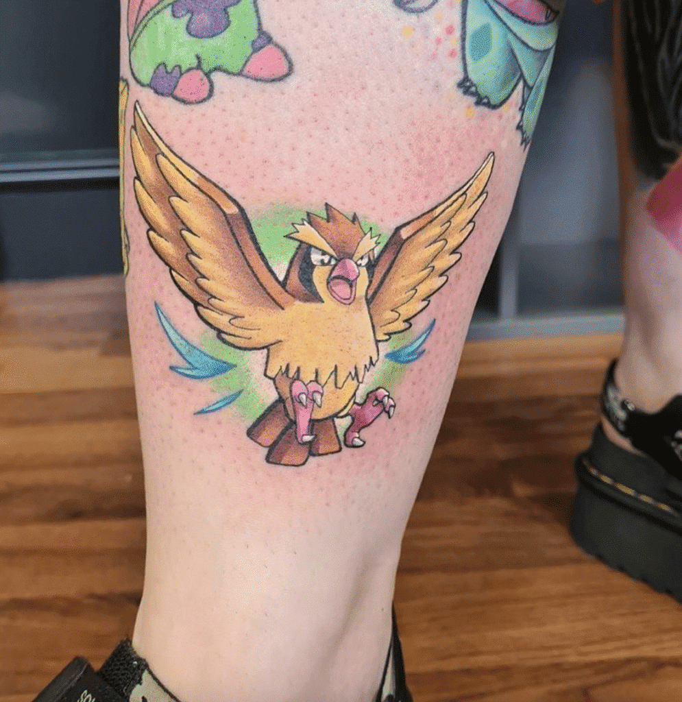 Pidgey Johto Pokémon Tattoo