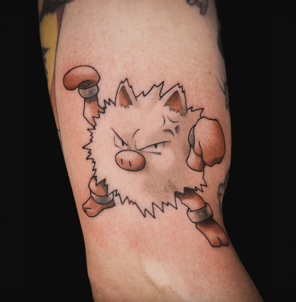 Primeape Classic Johto Pokémon Tattoo