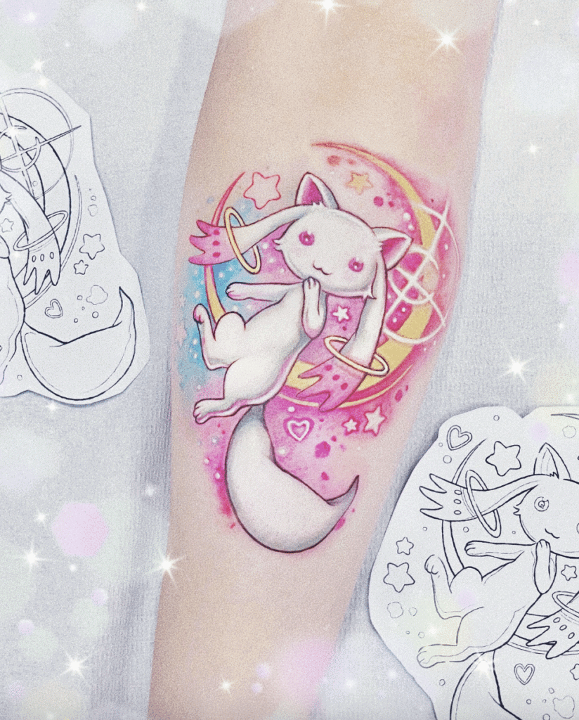 Puella Magi Madoka Magica Kyubey Anime Tattoo