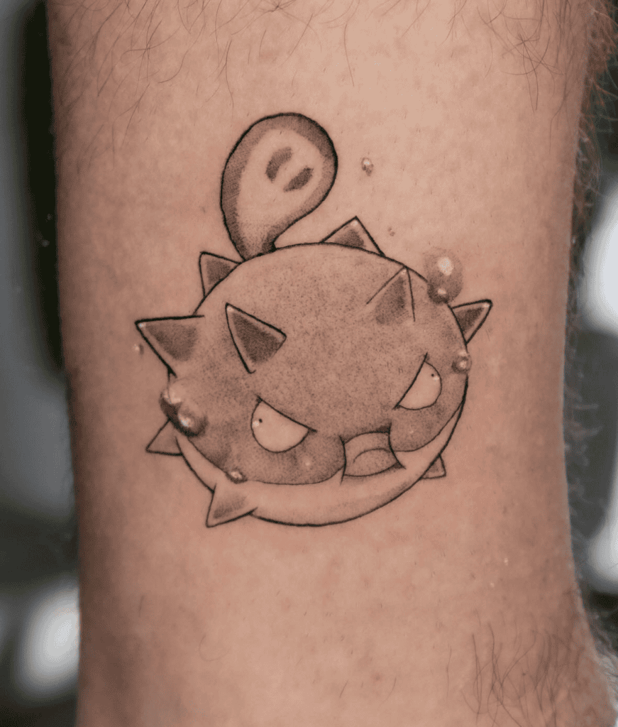 Qwilfish Bubbles Johto Pokémon Tattoo