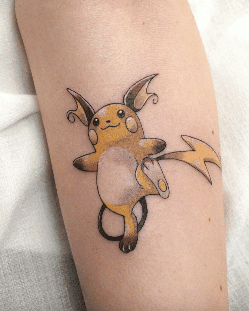 Raichu Johto Pokémon Tattoo