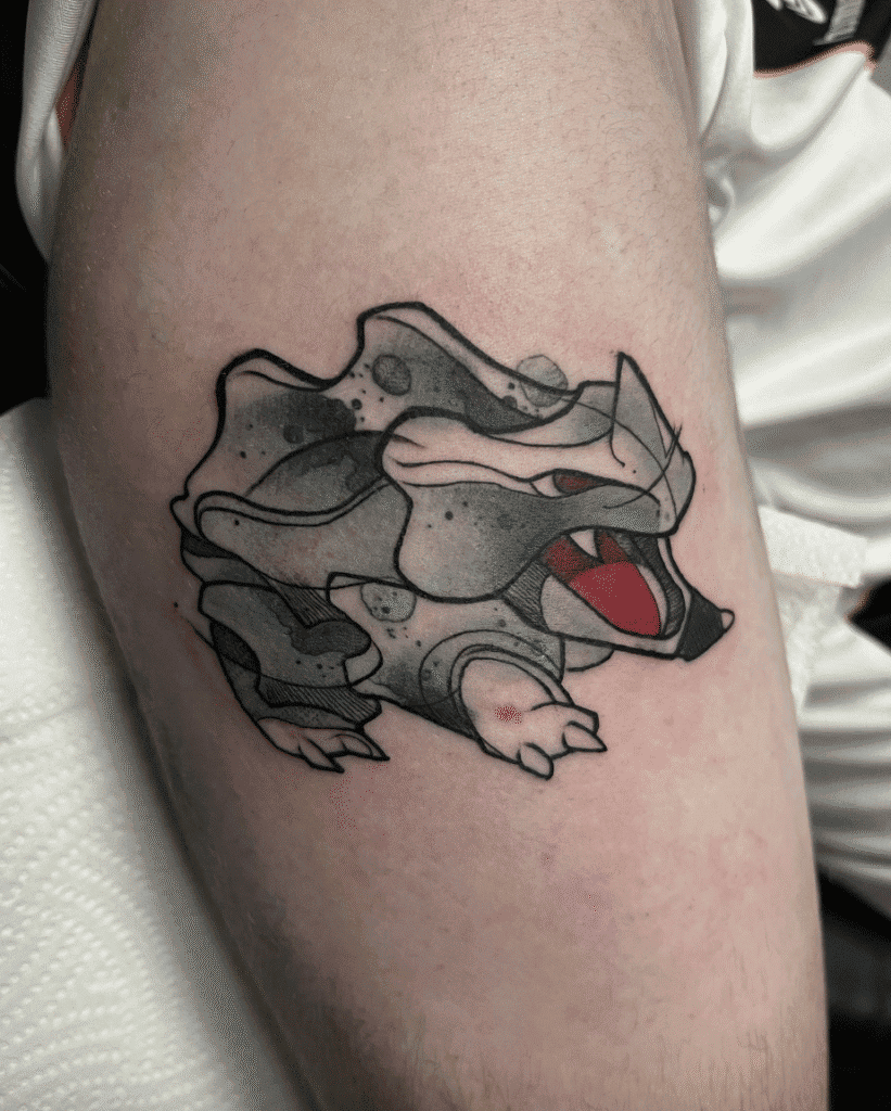 Rhyhorn Colour Johto Pokémon Tattoo